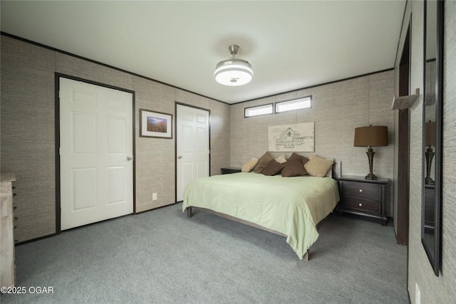 bedroom featuring carpet