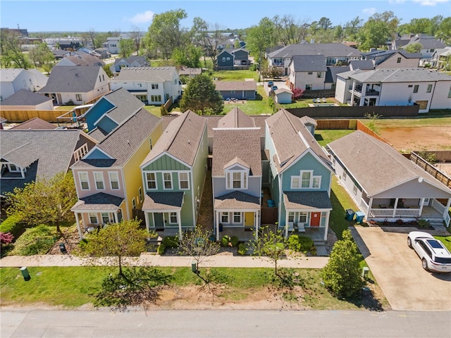 bird's eye view featuring a residential view