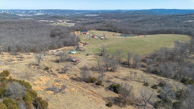 bird's eye view with a rural view