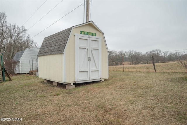 view of shed