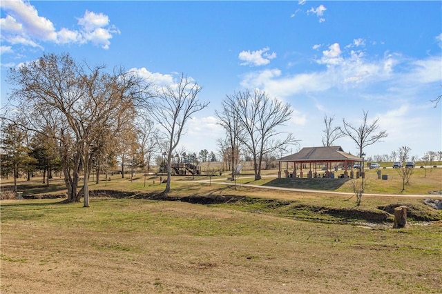 view of yard featuring a gazebo