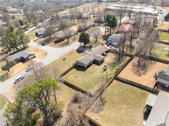 aerial view with a residential view