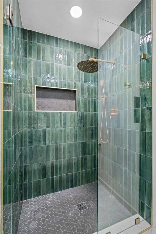 full bathroom featuring walk in shower