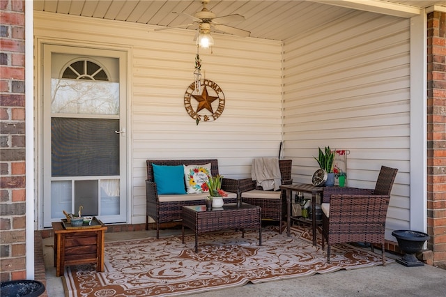 view of patio / terrace with a porch