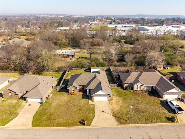 drone / aerial view featuring a residential view