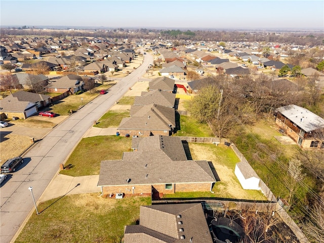 bird's eye view with a residential view