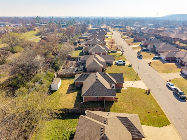 aerial view with a residential view