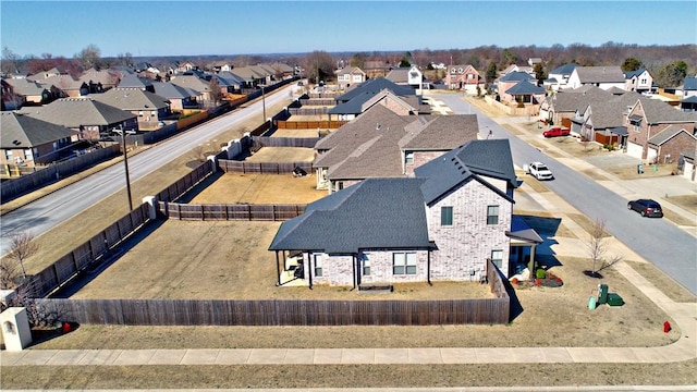 bird's eye view with a residential view