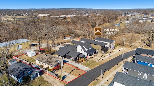 aerial view featuring a residential view