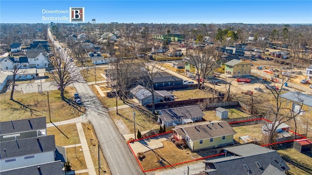 bird's eye view with a residential view