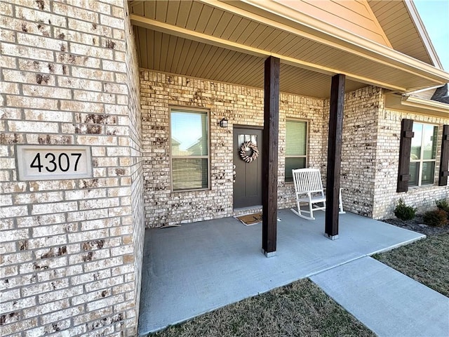 view of patio featuring covered porch