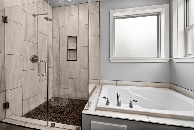14137 Ozark Dr, Garfield, AR 72732 - full bathroom featuring a shower stall and a bath