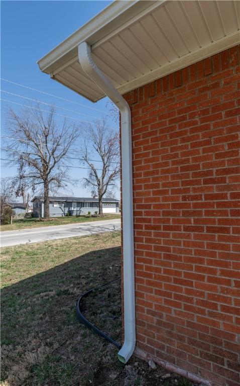 exterior details with brick siding