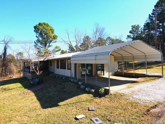 exterior space featuring a front lawn