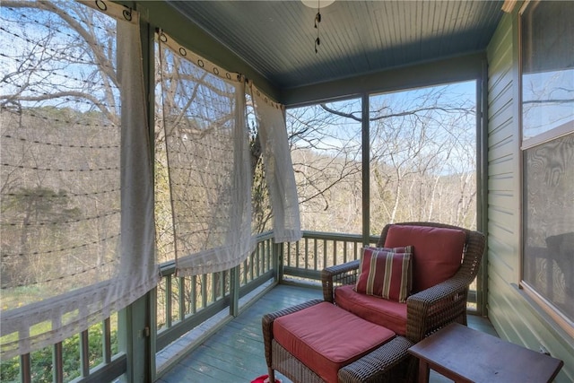 sunroom with a healthy amount of sunlight