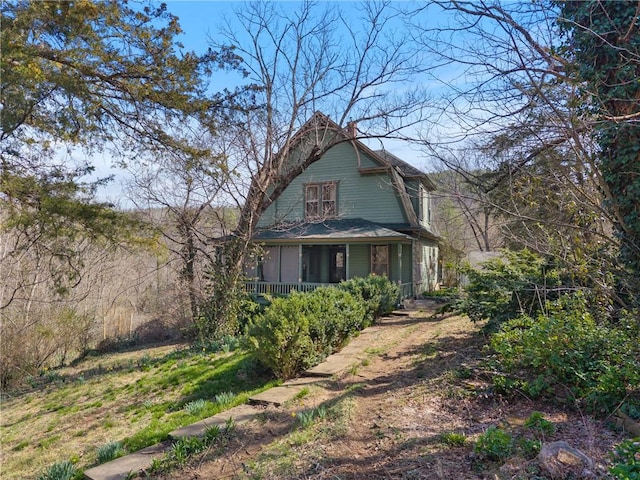 exterior space with a porch