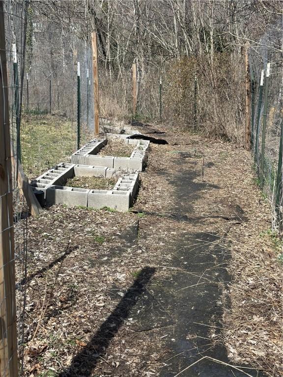 view of yard featuring a vegetable garden