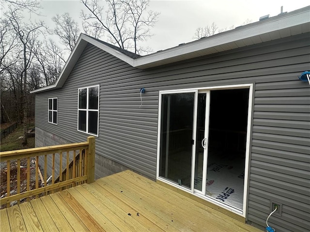 view of wooden deck