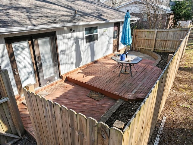 wooden deck with fence