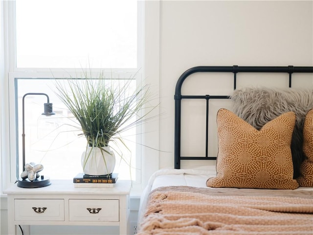 bedroom with multiple windows