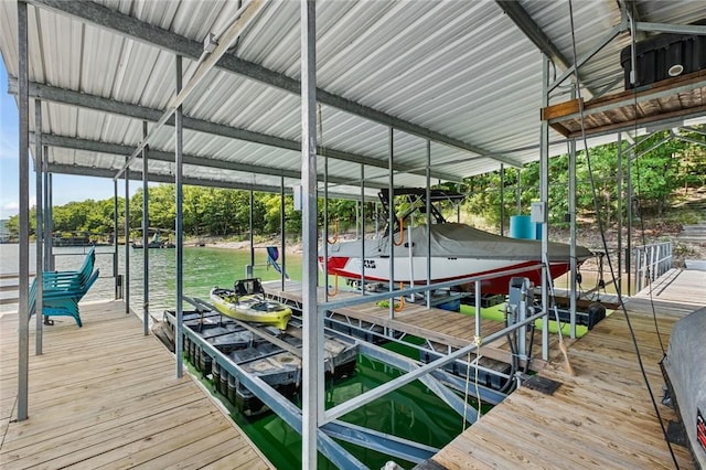 21574 Indian Creek Dr, Garfield, AR 72732 - dock area with boat lift