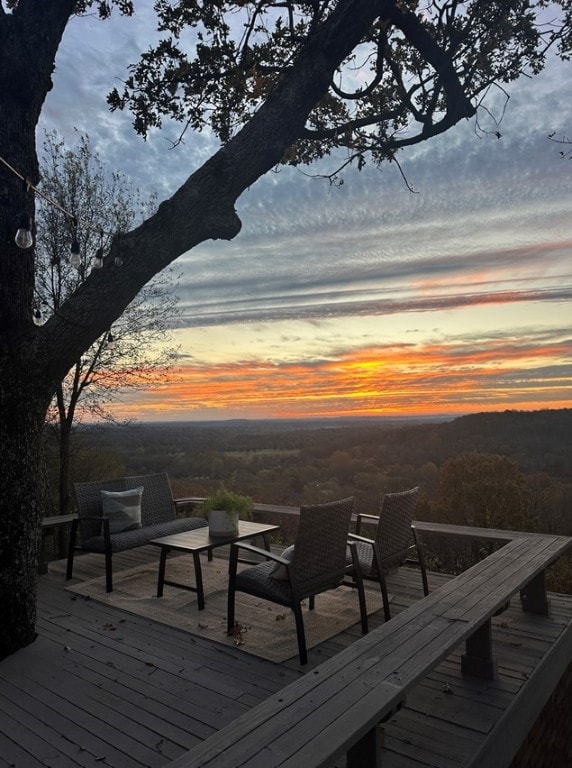 109 Woodcliff Cir, Springdale, AR 72764 - view of deck at dusk