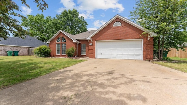 108 Birch St, Centerton, AR 72719 - view of front of house with driveway, brick siding, and an attached garage