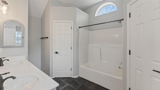108 Birch St, Centerton, AR 72719 - bathroom with bathtub / shower combination, double vanity, and baseboards