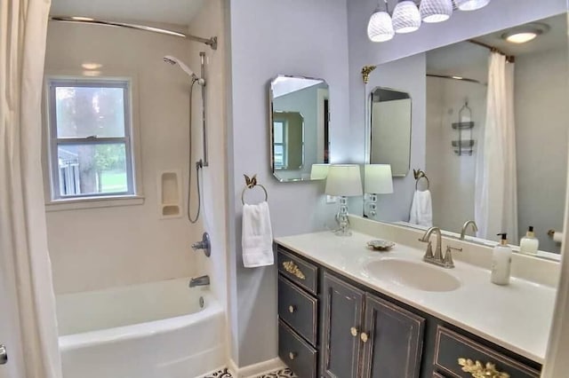 82 County Road 327, Berryville, AR 72616 - bathroom featuring shower / tub combo and vanity
