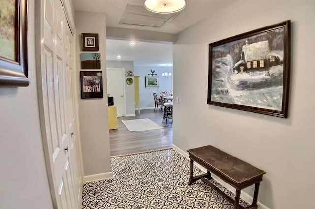 82 County Road 327, Berryville, AR 72616 - corridor with attic access and baseboards