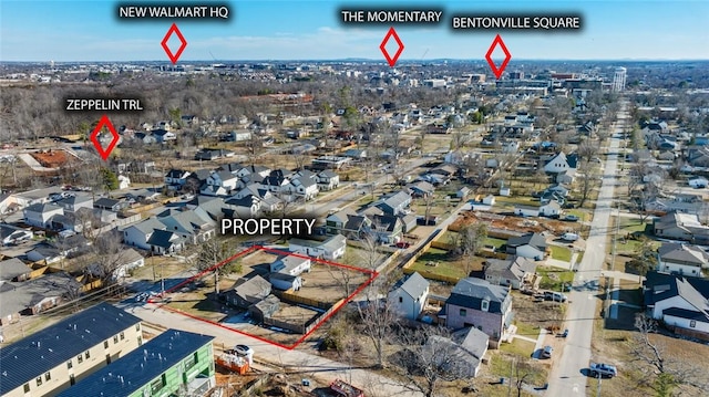 815 NW A St, Bentonville, AR 72712 - bird's eye view featuring a residential view