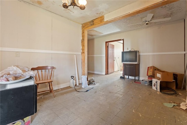 300 Range St, Marshall, AR 72650 - interior space with a chandelier