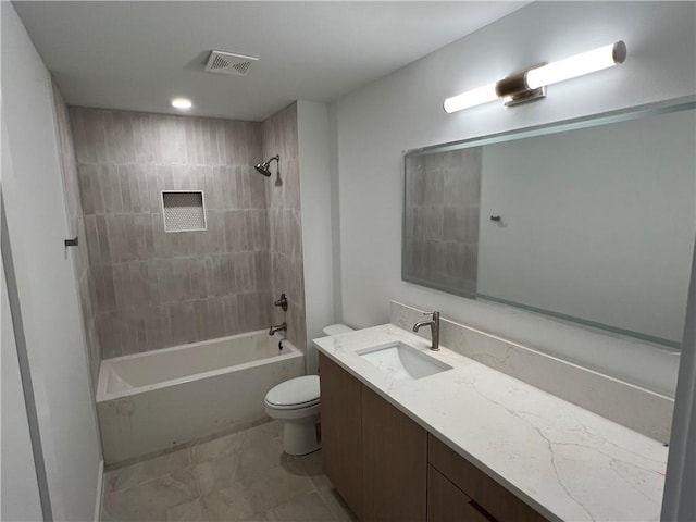 111 S Paddock Loop, Fayetteville, AR 72701 - full bath with toilet, vanity, tub / shower combination, and recessed lighting