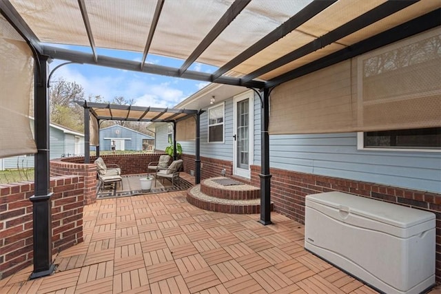 14745 Russell Rd, Siloam Springs, AR 72761 - view of patio with a pergola