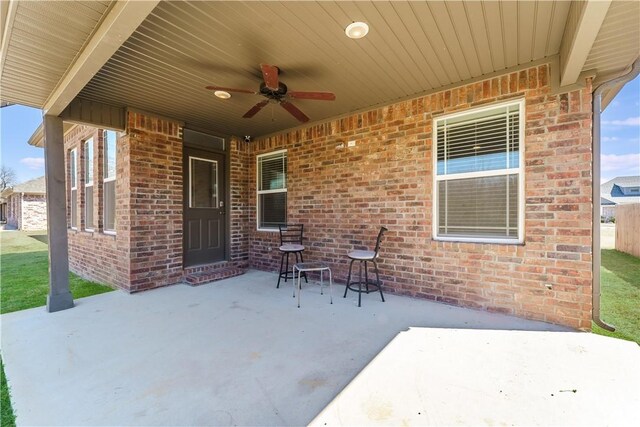 2208 N Carl St, Siloam Springs, AR 72761 - view of patio featuring ceiling fan