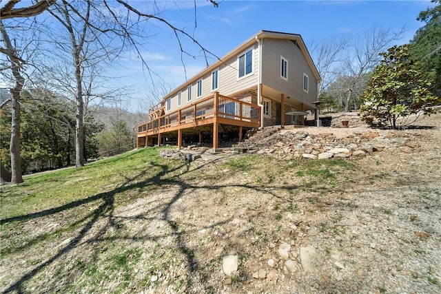 21621 Vista Shores Dr, Garfield, AR 72732 - back of property featuring a yard and a deck