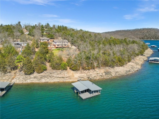 21621 Vista Shores Dr, Garfield, AR 72732 - drone / aerial view with a water view