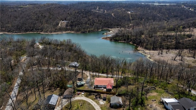 10230 S Marango Dr, Rogers, AR 72758 - aerial view of property and surrounding area with a forest and a large body of water