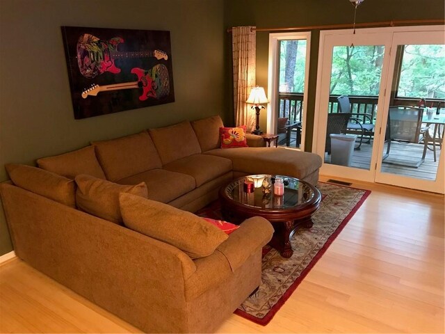 258B Vista, Mount Ida, AR 71957 - living room with light wood finished floors and visible vents