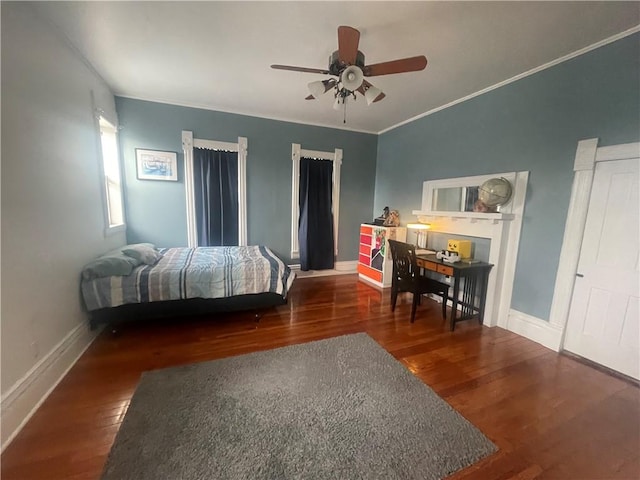 803 W Main St, Clarksville, AR 72830 - bedroom featuring wood finished floors, baseboards, and ornamental molding