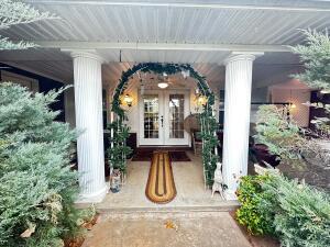 doorway to property with french doors