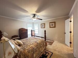 5121 E State Highway 22, Paris, AR 72855 - carpeted bedroom featuring ornamental molding