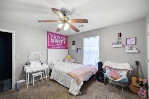 15515 Ar-105, Hector, AR 72843 - carpeted bedroom with a ceiling fan