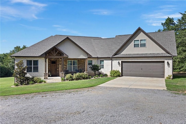 251 Kordsmeier Ln, Morrilton, AR 72110 - craftsman-style house with driveway, a front lawn, and a shingled roof