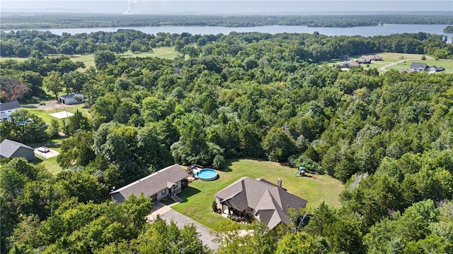 251 Kordsmeier Ln, Morrilton, AR 72110 - drone / aerial view of a large body of water and a heavily wooded area