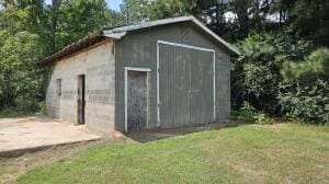 view of shed