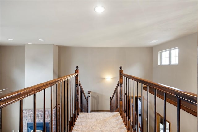 279 Eagle Cove Rd, Lamar, AR 72846 - stairway with recessed lighting and baseboards