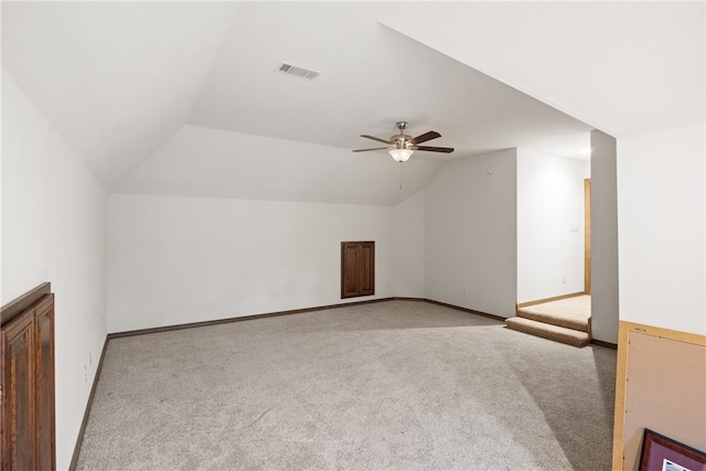 279 Eagle Cove Rd, Lamar, AR 72846 - bonus room with carpet, lofted ceiling, a ceiling fan, and baseboards