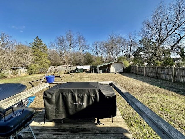 6011 River Rd, Pottsville, AR 72858 - view of yard with a storage unit and an outbuilding