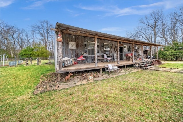 12107 Volcano Rd, West Fork, AR 72774 - rear view of property featuring a deck